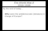 Pre-World War II 1918-1939