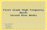 First Grade High Frequency Words Second Nine Weeks