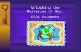 Unlocking the Mysteries of Our  ESOL Students