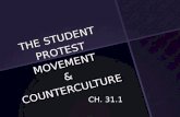 THE STUDENT PROTEST MOVEMENT & COUNTERCULTURE