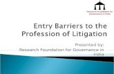 Entry Barriers to the Profession of Litigation