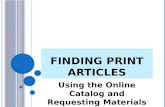 Finding Print Articles