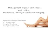 Management of great saphenous varicosities:  Endovenous therapy or conventional surgery?