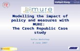 Modelling the impact of policy and measures with MURE:  The Czech Republic Case study
