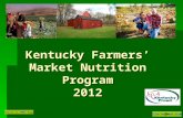 Kentucky Farmers’ Market Nutrition Program 2012