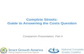 Complete Streets: Guide to Answering the Costs Question