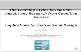 The Learning Styles Revelation:  Insight and Research from Cognitive Science