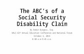 The ABC’s of a Social Security Disability Claim