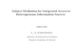 Subject Mediation for Integrated Access to Heterogeneous Information  Sources