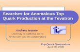 Searches for Anomalous Top Quark Production at the Tevatron