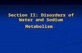 Section II: Disorders of Water and Sodium Metabolism