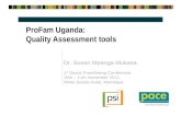 ProFam Uganda:  Quality Assessment tools