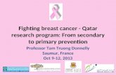 Fighting breast cancer - Qatar research program: From secondary to primary prevention