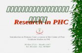 Research in PHC
