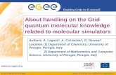 About handling on the Grid  quantum molecular knowledge related to molecular simulators