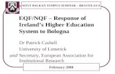 EQF/NQF – Response of  Ireland’s Higher Education System to Bologna