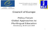 Conseil Européen pour les Langues                                        European Language Council