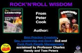 ROCK ’ N ’ ROLL WISDOM From Peter Cook Author: Best Practice Creativity ,