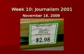 Week 10: Journalism 2001