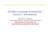 CS 5513: Computer Architecture Lecture 1: Introduction