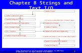 Chapter 8 Strings and Text I/O