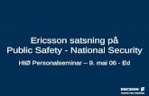 Ericsson satsning på Public Safety - National Security