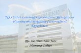 NSS Other Learning Experiences – Strategies in planning and designing Career-related Experiences