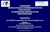Gerhard Knies The Club of Rome and TREC,  Trans-Mediterranean Renewable Energy Cooperation