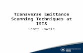 Transverse Emittance Scanning Techniques at ISIS