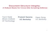 Document Structure Integrity:  A Robust Basis for Cross-Site Scripting Defense