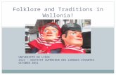 Folklore and Traditions in  Wallonia !