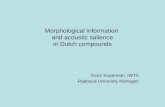 Morphological information  and acoustic salience in Dutch compounds