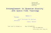 Entanglement in Quantum Gravity  and Space-Time Topology