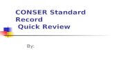 CONSER Standard Record    Quick Review
