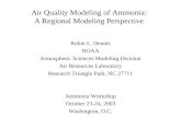 Air Quality Modeling of Ammonia: A Regional Modeling Perspective