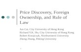 Price Discovery, Foreign Ownership, and Rule of Law