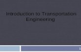 Introduction to Transportation Engineering