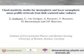 Cloud sensitivity studies for stratospheric and lower mesospheric