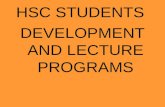 HSC STUDENTS  DEVELOPMENT AND LECTURE PROGRAMS
