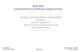 CSE 516 Introduction to Software Engineering