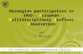 Norwegian participation in  EMSO -  E uropean  M ultidisciplinary  S eafloor  O bservation