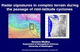 Radar signatures in complex terrain during the passage of mid-latitude cyclones
