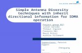 Simple Antenna Diversity  techniques with inherit directional information for SDMA operation