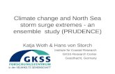 Climate change and North Sea storm surge extremes - an ensemble  study (PRUDENCE)