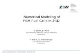 Numerical Modeling of  PEM Fuel Cells in 2½D
