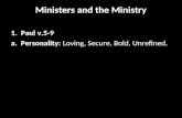 Ministers and the Ministry