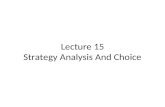 Lecture 15  Strategy Analysis And Choice