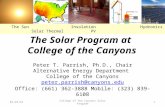 The Solar Program at  College of the Canyons