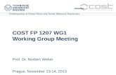 COST FP 1207 WG1  Working Group Meeting