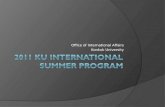 2011 KU INTERNATIONAL  SUMMER PROGRAM